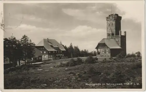Ansichtskarte Achern Hornisgrinde (Berg), Rasthaus - Turm 1933