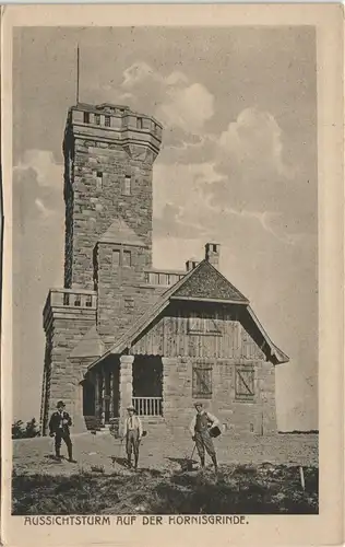 Ansichtskarte Seebach Wanderer am Aussichtsturm Hornisgrinde 1920