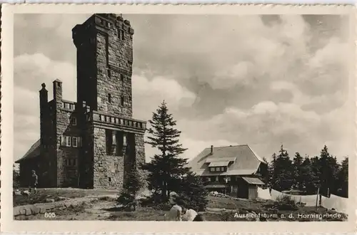 Ansichtskarte Seebach Aussichtsturm Hornisgrinde, Gasthaus, Echtfoto-AK 1936