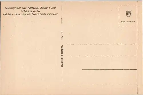 Seebach Aussichtsturm und Rasthaus Hornisgrinde, Neuer Turm 1920