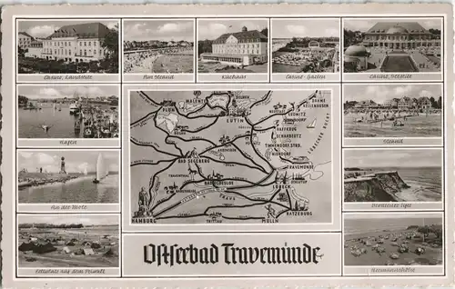 Ansichtskarte Travemünde-Lübeck Landekarte - Mikrobilder 1968