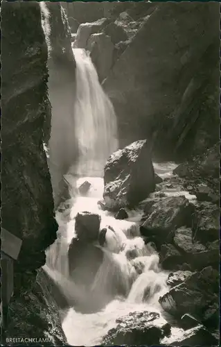 Tiefenbach-Oberstdorf (Allgäu) Breitachklamm mit Wasserfall, Waterfall  1960