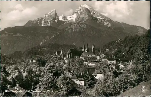Ansichtskarte Berchtesgaden Panorama-Ansichten Blick zum Watzmann 1960
