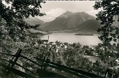 Ansichtskarte Schliersee Panorama Ansicht mit Brecherspitze (Berg) 1960