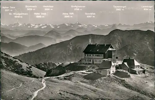 Spitzingsee-Schliersee Rotwandhaus Panorama Weitsicht zum Großglockner 1960