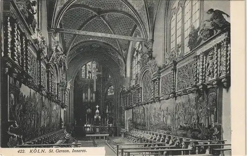 Ansichtskarte Köln St. Gereon Kirche, Innen 1911