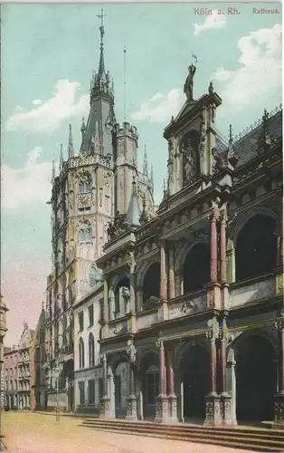 Ansichtskarte Köln Partie am Rathaus 1911