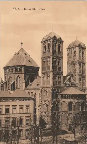 Ansichtskarte Köln St. Gereon Kirche, Stadthaus 1912