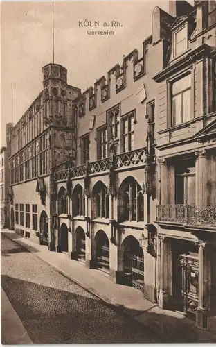 Ansichtskarte Köln Strassen Partie Gürzenich 1910