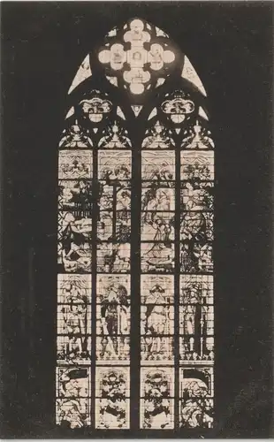 Ansichtskarte Köln Dom - Fenster im nördlichen Seitenschiff 1910
