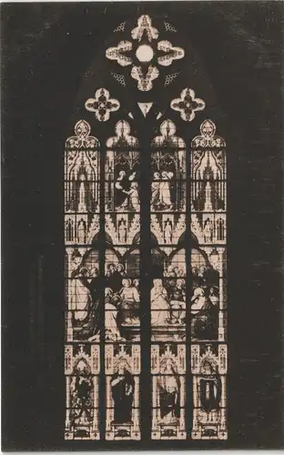 Köln Dom Fenster im südlichen Seitenschiff (Herabsendung des hlg, Geistes) 1910