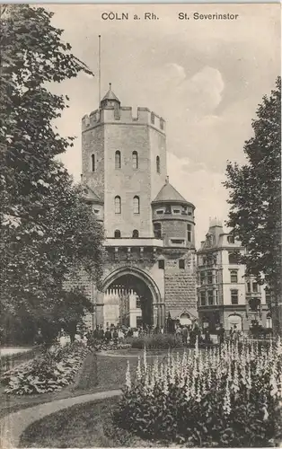 Ansichtskarte Köln St. Severinstor Straßen Ansicht 1910