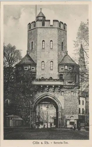 Ansichtskarte Köln Straßen Partie am Severin-Tor Severinstor 1910