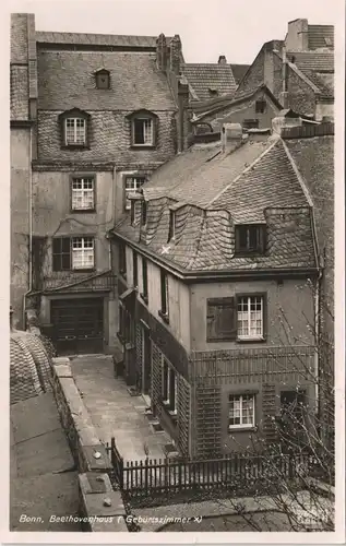 Ansichtskarte Bonn Beethoven-Haus Geburtshaus Geburtszimmer Hinweis 1941