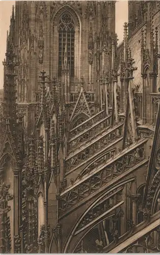 Ansichtskarte Köln Kölner Dom Strebebogen Architektur Bauwerk 1910