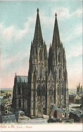 Ansichtskarte Köln Kölner Dom Cathedral Church, color Gesamtansicht 1905