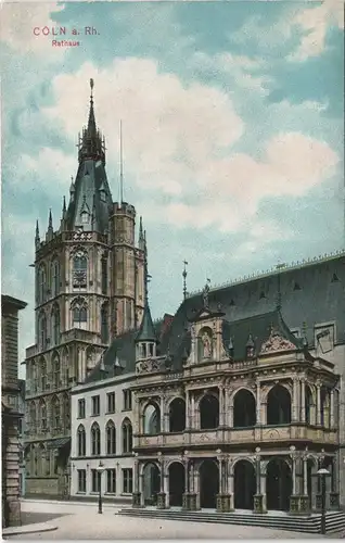 Ansichtskarte Köln Partie am Rathaus color Ansicht 1907