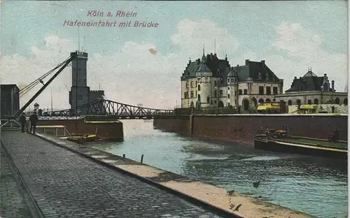 Ansichtskarte Köln Hafeneinfahrt 1916