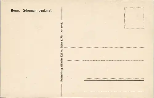 Ansichtskarte Bonn Schumann-Denkmal 1911