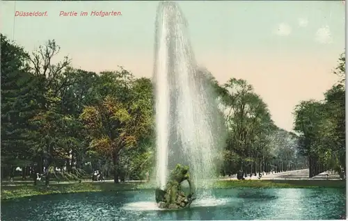 Ansichtskarte Düsseldorf Partie im Hofgarten 1911
