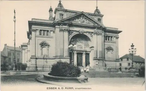 Ansichtskarte Essen (Ruhr) Am Stadttheater 1906