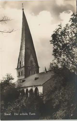 Ansichtskarte Soest Der schiefe Turm - Fotokarte 1922