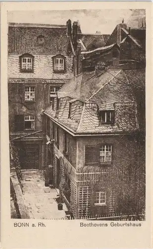 Ansichtskarte Bonn Beethovens Geburtshaus - Hofseite 1922