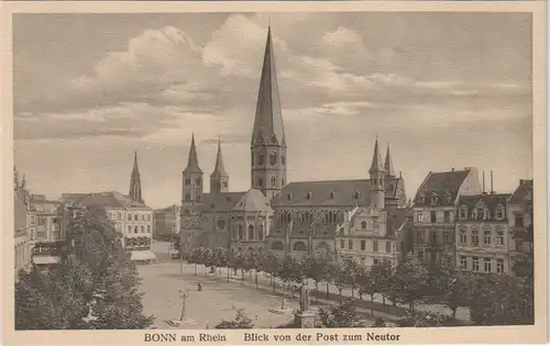 Ansichtskarte Bonn Blick von der Post zum Neutor Stadtteilansicht 1910