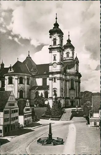 Ansichtskarte Ottobeuren Basilika/Klosterkirche - Straße 1963