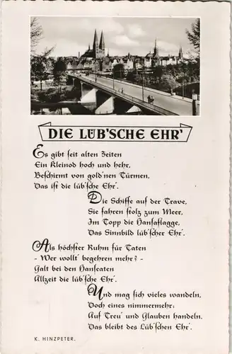 Ansichtskarte Lübeck Totale 1963