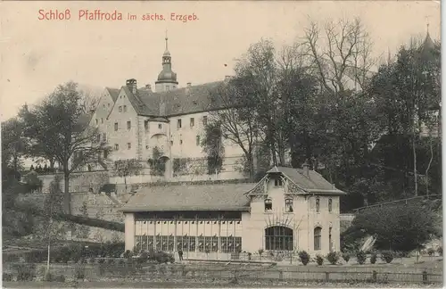 Ansichtskarte Pfaffroda Schloss - Haus 1913