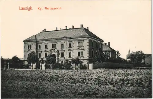 Ansichtskarte Bad Lausick Lausigk Kgl Amtsgericht 1913