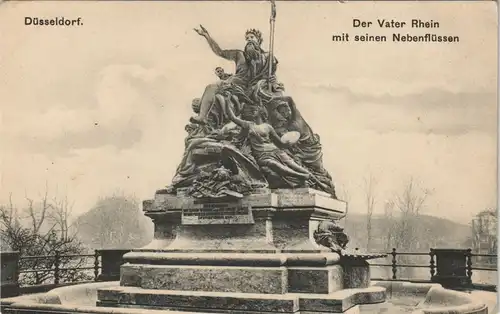 Düsseldorf Der Vater Rhein mit seinen Nebenflüssen (Denkmal) 1910