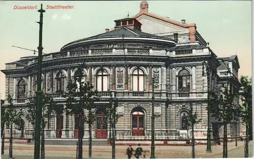 Ansichtskarte Düsseldorf Theater Stadttheater color Gesamtansicht 1910