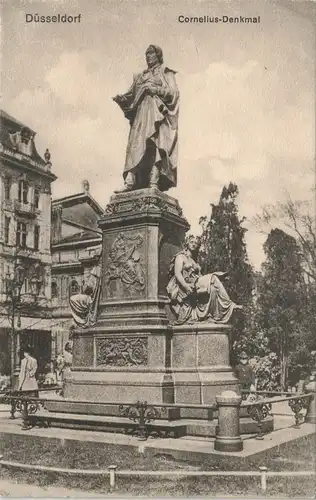 Düsseldorf Denkmäler - Partie am Corneliusdenkmal Cornelius-Denkmal 1912