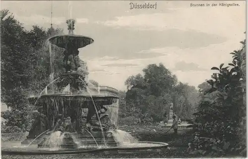 Düsseldorf Brunnen Königsallee, Wasserspiele & Wasserkunst 1910