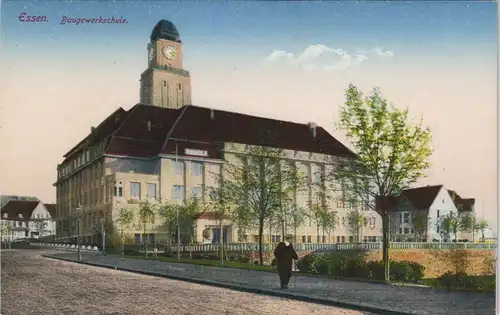 Ansichtskarte Essen (Ruhr) Baugewerkschule Bergschule Schulgebäude 1910