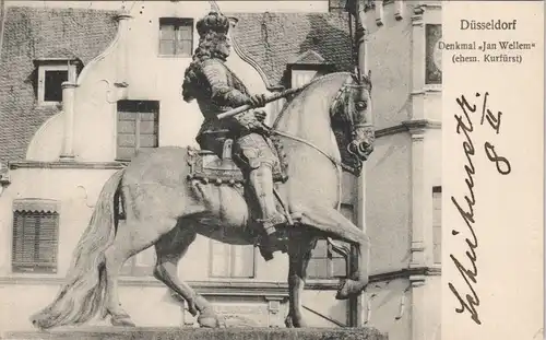 Ansichtskarte Düsseldorf Jan Wellem Denkmal (ehem. Kurfürst) 1912