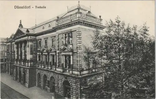 Ansichtskarte Düsseldorf Straßen Partie an der Tonhalle 1910