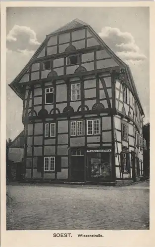 Ansichtskarte Soest Straßen Ansicht Geschäft i.d. Wiesenstraße 1910
