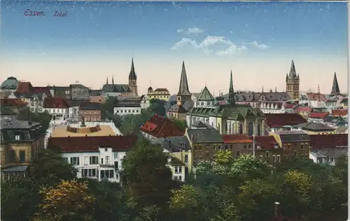 Ansichtskarte Essen (Ruhr) Panorama-Ansicht Totalansicht Vogelschau-P. 1910