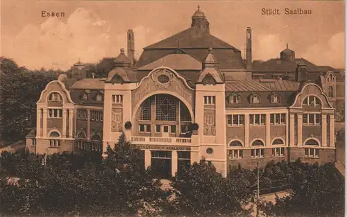 Essen (Ruhr) Städtischer Saalbau Bauwerk Gebäude Gesamtansicht 1910