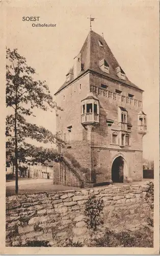 Ansichtskarte Soest Ostertor Osthofentor Stadtteilansicht 1910