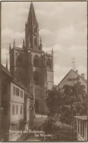 Ansichtskarte Konstanz Stadtteilansicht Außenansicht Münster 1920