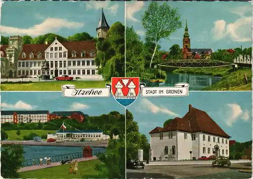 Ansichtskarte Itzehoe Schloß, Planschbecken 1967