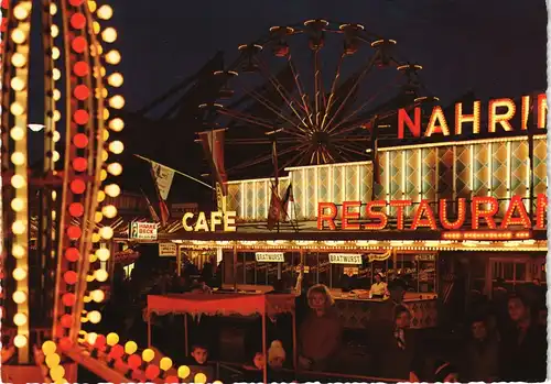 Ansichtskarte Bremen Freimarkt bei Nacht Leuchtreklame 1969