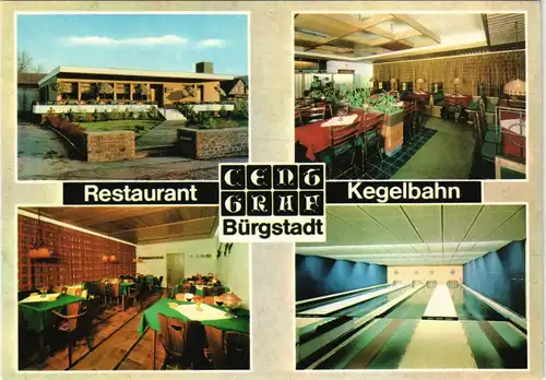 Ansichtskarte Bürgstadt (LK Miltenberg) Restaurant Centgraf Kegelbahn MB 1978