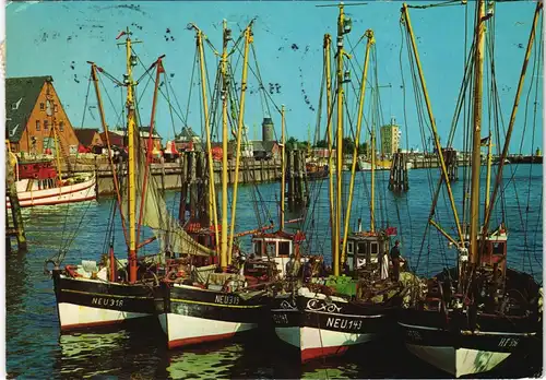Ansichtskarte Cuxhaven Fischereihafen - Fischerboote 1972