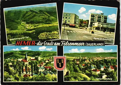 Ansichtskarte Hemer Umland, Straße am Amtshaus 1967