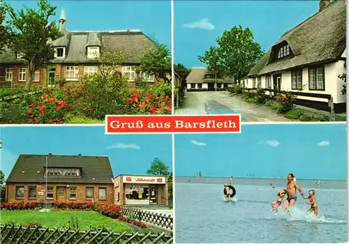 Barsfleth-Nordermeldorf Rethdachhäuser, Badespass, Geschäft Schmidt 1981